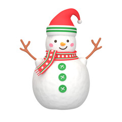 Snowman with santa hat