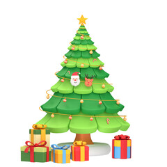 Christmas tree and gifts 