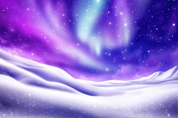 Cobalt blue and pastel lavender aurora borealis dancing above a tranquil snowy tundra at night