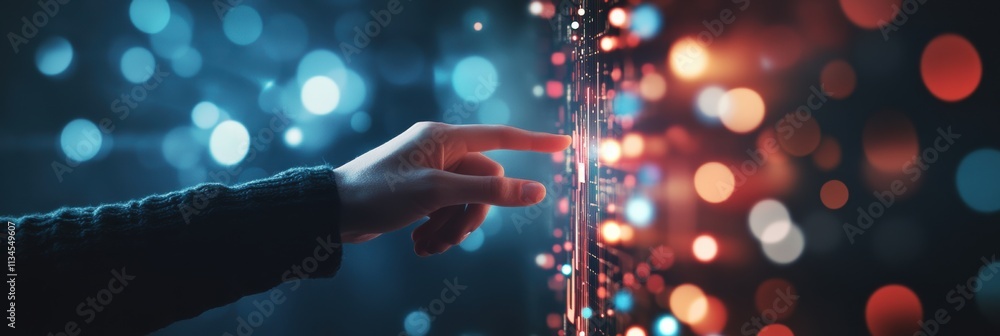 Poster a hand reaches out towards glowing lights in the distance, symbolizing the continuous pursuit of per