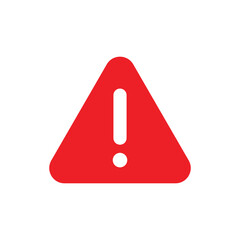 Red warning signs. Important attention danger sign 
