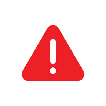 Red warning signs. Important attention danger sign
