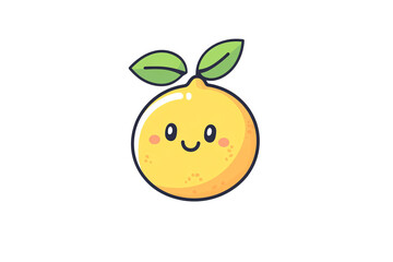 a cartoon of a lemon with a face