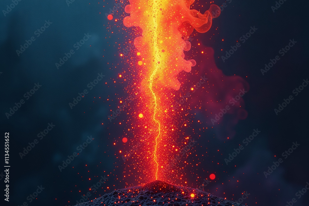 Poster glowing vertical gradient features various grains colors dark noisy background abstract textured