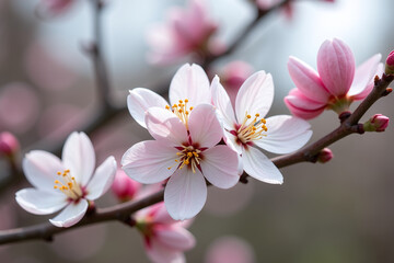 blooms chinese almond tree early spring