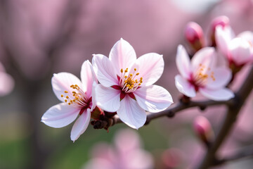 blooms chinese almond tree early spring