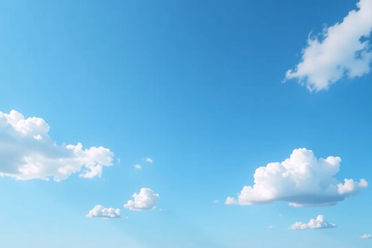 blue skies scattered clouds provide serene summer backdrop content