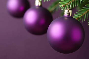 christmas ornaments feature rich purple hue picked top color next