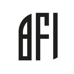 BFI  letter logo design with white background in illustrator, vector logo modern alphabet font