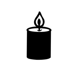 Candle silhouette vector