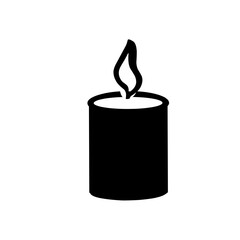Candle silhouette vector