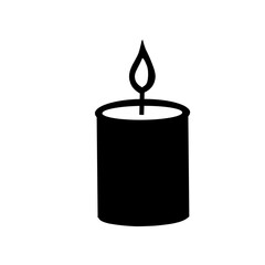 Candle silhouette vector