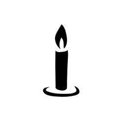 Candle silhouette vector