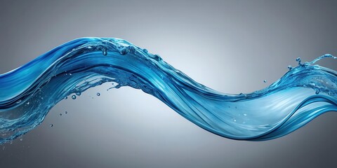 Blue wave on grey background, blue, wave, grey, abstract, motion, flowing, tranquil, calming, serene, ripple, water, design