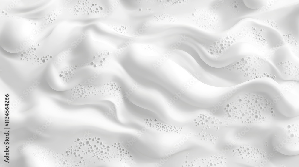 Aufkleber beer foam texture. 3d white shampoo soap vector. lather detergent wave realistic border pattern. foa
