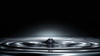 Black water reflecting on a black background, dark, mysterious, abstract, moody, reflection, fluid, liquid, depth