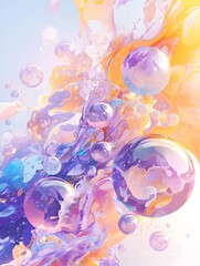 Fluid Data Visualization with Kawaii Watercolor Impressions