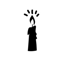 Burning candle graphic icon