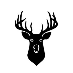 Deer Head Silhouette, Deer Head Vector Art, Deer Head Illustration, Deer Head Bundle.