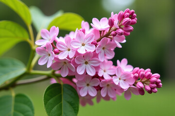pink lilac blooms spring cultivation local botanical garden featuring syringa