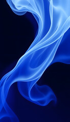 Naklejka premium Wave. Blue, white abstract dreamy wave flowing fabric, smoke. Transparent isolated png of blue wave. Banner Graphic Resource as background for silk, smoke, water wave abstract graphics backdrop, Dy