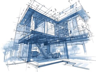 Architectural Blueprint for an Innovative Investment Research Center with Clean Minimalist Design