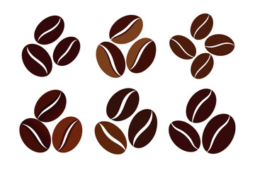 Coffee Bean Vector Set Illustration for Cafes and Food Designs