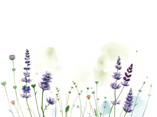 Naklejka premium This watercolor flower painting presents an elegant and fresh visual effect