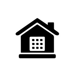 A home icon silhouette on white background