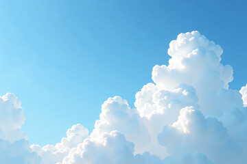wide summer sky light blue cumulus clouds natural texture adds calming