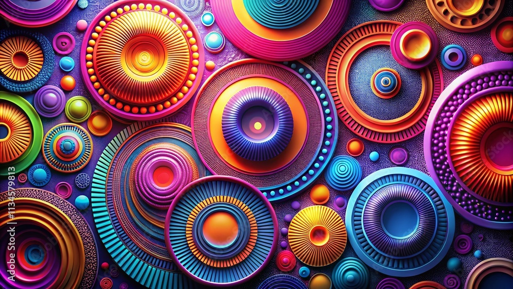Poster abstract background featuring circle line patterns for modern product photography - ideal for creati