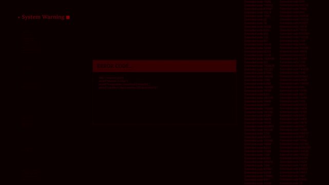 System error hacking warning random code virus