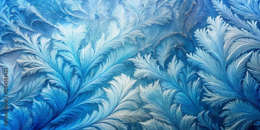 Poster abstract blue painting texture - soft cold color background with artistic frosty patterns for creati