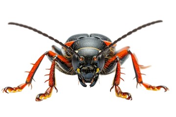 Fototapeta premium Nuisance insect disrupts focus on isolated workstation close-up view