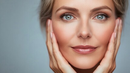 Fototapeta premium Swiss anti-aging products featuring collagen-enriched formulas for youthful skin