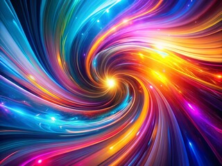 Abstract Motion Light Speed Background with High Depth of Field for Generative AI Visualizations and Digital Art Concepts Focused on Movement and Energy