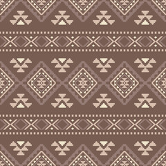 Southwest Aztec geometric Native American Mexican Navajo tribal ethnic boho indian texture ornament seamless pattern fabric colorful design vector for woven textile printing blanket rug carpet fashion