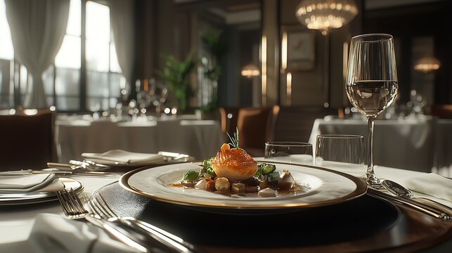 Elegant Culinary Setting with Beautifully Curated Atmosphere