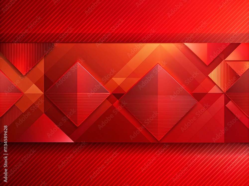 Poster abstract red geometric banner design background with dynamic shapes and textures for modern digital 