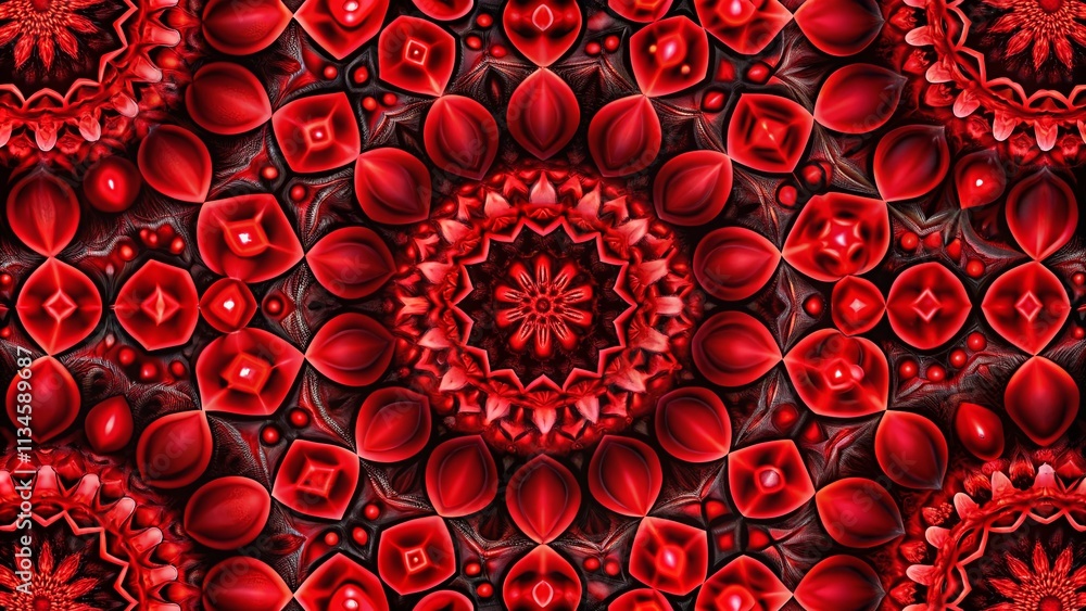Poster abstract red patterns on dark background for modern art and design inspirations, ideal for creative 