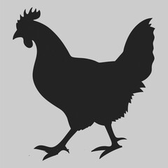 hen silhouette vector art and illustration