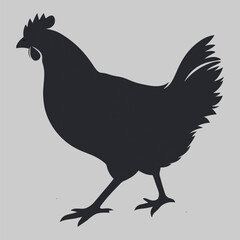 hen silhouette vector art and illustration