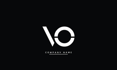 VO, OV, V, O Abstract Letters Logo Monogram
