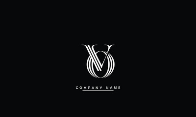 VO, OV, V, O Abstract Letters Logo Monogram
