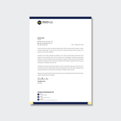 Creative modern clean business letterhead design template