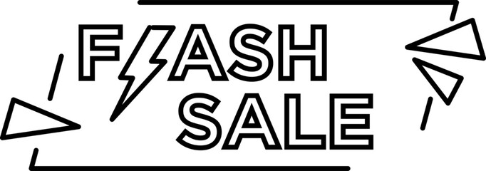 Flash Sale Outline Style Sign