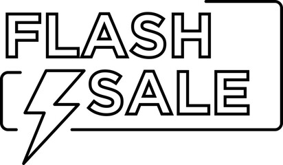 Flash Sale Outline Style Sign