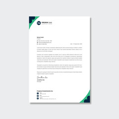 Creative modern clean business letterhead design template