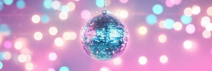 Shimmering Disco Ball Hang for New Year's Eve Party and Festive Celebration Theme.