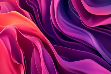 Obraz premium Vibrant Crimson and Violet Waves of Plush Velvet Fabric Luxurious Abstract Texture Background